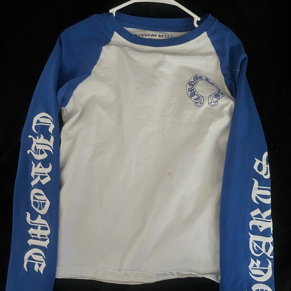 Chrome hearts shirt , with package, blue and white